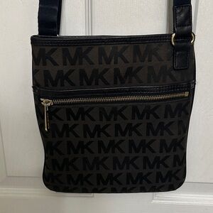 Michael Kors Brown and Black Crossbody Messenger Bag